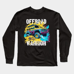 Off-Road Warrior, offroad adventure retro design. Long Sleeve T-Shirt